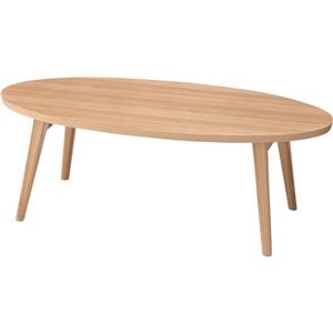 折りたたみ式 テーブル(クレラ フォールディングテーブル) オーバル形 木製HOT-543NA ナチュラル - 拡大画像