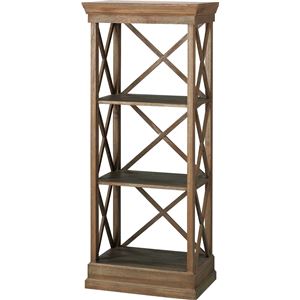 アンティーク調オープンシェルフ/収納棚 【3段】 幅50cm×奥行32cm 木製 ブラウン COD-454BR