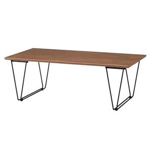 デザインコーヒーテーブル/ローテーブル 【幅110cm】 スチール脚 ブラウン 『アーロン』 END-221BR 商品画像