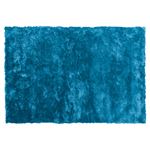 シャギーラグマット/絨毯 【190cm×130cm ブルー】 長方形 裏面滑り止め加工 RG-23BL