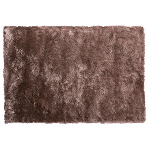シャギーラグマット/絨毯 【190cm×130cm ブラウン】 長方形 裏面滑り止め加工 RG-23BR