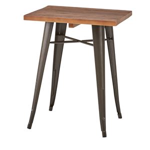 木製ダイニングテーブル/リビングテーブル 【正方形 幅60cm×60cm】 天然木×スチール WPS-347 商品画像