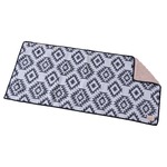 オルテガ柄 3WAYブランケット/防寒グッズ 【ブラック×ホワイト】 幅140cm×奥行60cm ひざ掛け