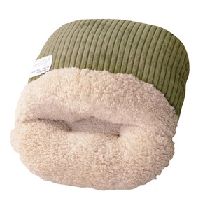 フットクッション/防寒グッズ 【カーキ】 幅40cm×奥行35cm 〔アウトドアグッズ 防寒具〕