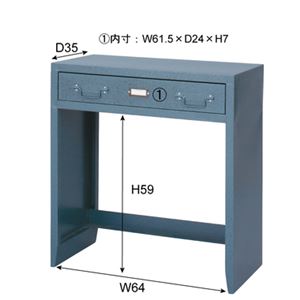 モダン パソコンデスク/学習机 【グリーン】 幅70cm 引き出し1杯付き スチール製 〔リビング ダイニング 仕事部屋 勉強部屋〕 モダン パソコンデスク/学習机 【グリーン】 幅70cm 引き出し1杯付き スチール製 〔リビング ダイニング 仕事部屋 勉強部屋〕