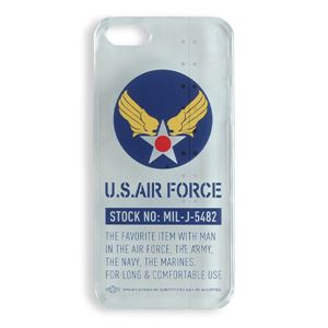 iPhone5ケース USAF タッチペン付き クリア ロゴ 12C - 拡大画像