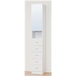鏡面すきま収納 ミラー扉 W30 27049 （上部）【組立】（下部）【完成品】
