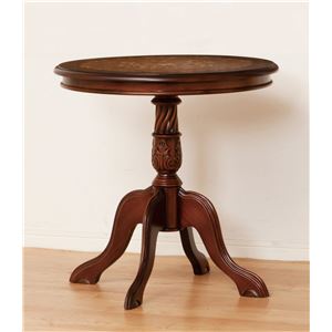 ラウンドテーブル/サイドテーブル 【直径60cm 丸型】 木製 『マルシェ』 アンティーク調 【完成品】 商品画像