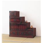 民芸調 階段箪笥 右下がり 64736 【完成品】