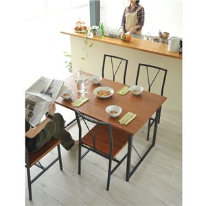 カフェスタイルダイニング 5点セット th-017set5-bk