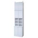 1cmピッチ違い棚書棚 幅60 上置きセット BDC-0170SET-WH