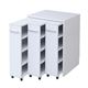 1cmピッチ隙間収納 収納BOX ロータイプ D44.5用 3連セット YHK-0208SET3-WH 〔すきま収納〕