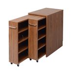 1cmピッチ隙間収納 収納BOX ロータイプ D59.5用 2連セット YHK-0209SET2-LBR