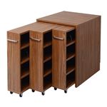 1cmピッチ隙間収納 収納BOX ロータイプ D59.5用 3連セット YHK-0209SET3-LBR