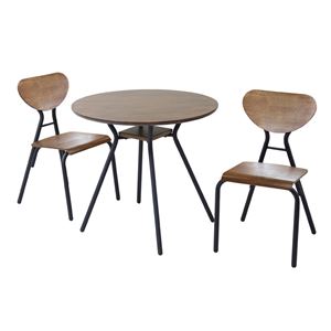 ビンテージシリーズ カフェテーブルチェアセット IRI-0033SET-BKBR