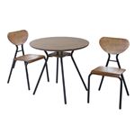 ビンテージシリーズ カフェテーブルチェアセット IRI-0033SET-BKBR