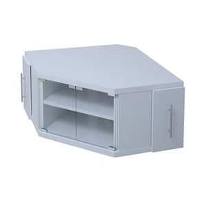 スライド収納庫付コーナーテレビ台 SGT-0085-WH