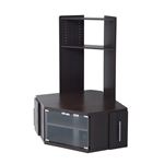 スライド収納庫付コーナーテレビ台 ハイタイプ SGT-0105-DB