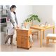 天然木キッチンワゴン ライトブラウン ZFC-0054-LBR - 縮小画像6
