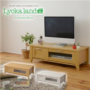 Lycka land ローボード（テレビ台/テレビボード） 90cm幅 FLL-0030-NA ナチュラル - 拡大画像