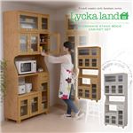 Lycka land レンジ台 90cm幅 上置きセット FLL-0010SET-NA ナチュラル