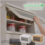 Lycka land ガラス扉上置き 60cm幅 FLL-0013-WH ホワイト