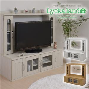 Lycka land 壁面収納テレビ台 ロータイプ130cm幅 FLL-0021-WH ホワイト - 拡大画像