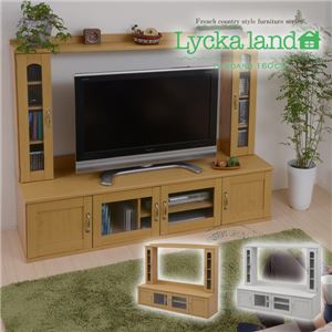 Lycka land 壁面収納テレビ台 ロータイプ160cm幅 FLL-0022-NA ナチュラル - 拡大画像