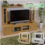 Lycka land 壁面収納テレビ台 ロータイプ160cm幅 FLL-0022-NA ナチュラル