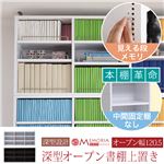 MEMORIA 本棚 棚板が1cmピッチで可動する 深型オープン上置き幅120.5cm ホワイト FRM-0111-WH