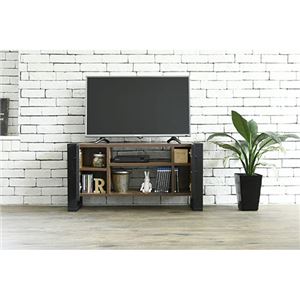ブルックリンスタイル テレビボード 40型 【幅90 高さ46 奥行33cm】ハイタイプ テレビ台 テレビラック 扉付き 収納 40インチ ブラックブラウン ブルックリンスタイル テレビボード 40型 【幅90 高さ46 奥行33cm】ハイタイプ テレビ台 テレビラック 扉付き 収納 40インチ ブラックブラウン