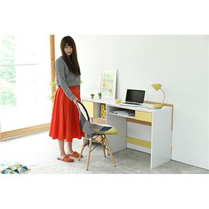 ハッピーカラフル デスク PCデスク パソコンデスク ハイタイプ 【幅80 奥行45 高さ73cm】 シンプル コーディネイトしやすい シンプル家具 ホワイトナチラルイエロー ハッピーカラフル デスク PCデスク パソコンデスク ハイタイプ 【幅80 奥行45 高さ73cm】 シンプル コーディネイトしやすい シンプル家具 ホワイトナチラルイエロー