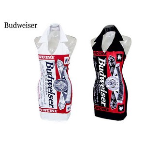 Budweiser バドガールＶネック襟付ワンピース ブラック Lサイズ - 拡大画像