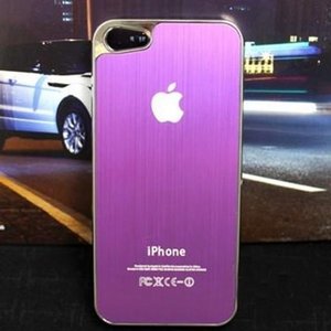 iPhone5 ケース/iPhone5 カバー☆メタルケース パープル