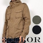 ロークンツイルボリュームネックM-65ミリタリージャケット ブラックMサイズ