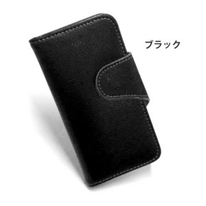 iphone5ケース【ブックレット型フェイクレザーケース　for iphone5】 ブラック