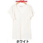 philter★[CoolPlus]紫外線カットフレアスリーブTシャツ/ホワイトLサイズ