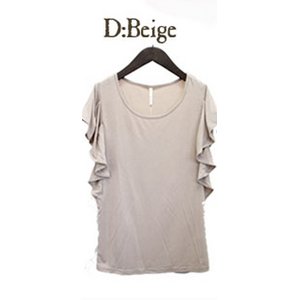 フレアフリル半袖Tシャツ＜2013春夏新作＞/ベージュ