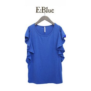 フレアフリル半袖Tシャツ＜2013春夏新作＞/ブルー