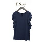 フレアフリル半袖Tシャツ＜2013春夏新作＞/ネイビー