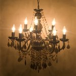 取付簡単♪豪華でアンティーク調☆シャンデリア９灯♪Chateau (シャトー）♪ブラック♪