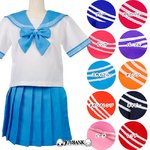 新色追加！10色のビタミンカラー☆セーラー服★10color♪【コスプレ/制服】ネイビーMサイズ