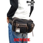 DEVICE マディソン 2P ヒップバッグ/ブラック