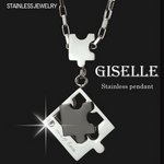 アレルギー：変色にも安心！ジュエリーステンレス製LOVE　PUZZLE/メンズBLACK