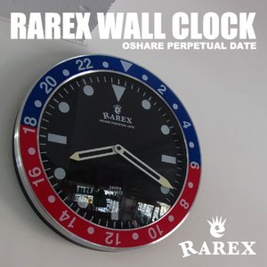 ラリックスウォールクロック【RAREX WALL CLOCK】/ブルーレッド - 拡大画像