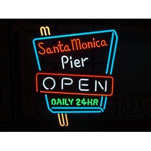 ネオンサイン【SANTA MONICA PIER -OPEN-】サンタモニカピア オープン