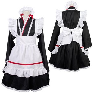 和菓子屋メイド♪ 和風メイドコスチューム 《大きいサイズ》 5L - 拡大画像