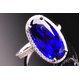 豪華なブルーのサファイア925純銀リング・デザインジュエリー/サイズ11 - 縮小画像2
