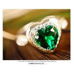 エメラルドコランダム19Ct〓シルバー925純銀リング/サイズ13