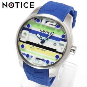 【NOTICE(ノーティス)】20気圧防水・カレンダー機能付3Dビッグフェイス腕時計【BOX・保証書付】